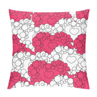 Personality  Valentine's Day Background With Hearts. Pillow Covers