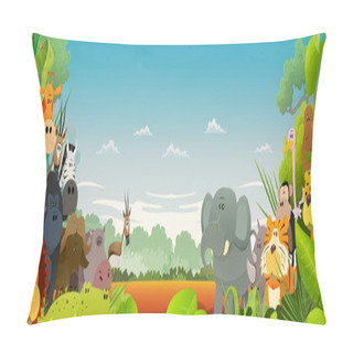 Personality  Wildlife African Animals Background Pillow Covers