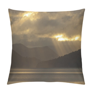 Personality  Sun Through Clouds Over Lake Pillow Covers