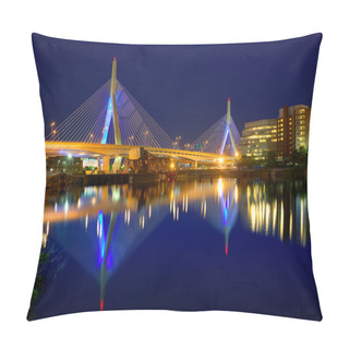 Personality  Boston Zakim Bridge Sunset In Massachusetts Pillow Covers