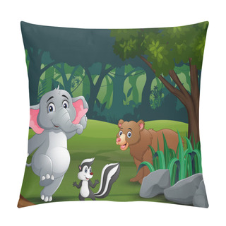 Personality  Many Animals Living In The Forest Pillow Covers