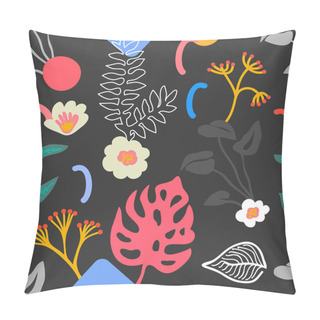 Personality  Modern Print With Japanese Floral Motifs. Pillow Covers
