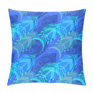 Personality  Vector Seamless Pattern With Fish Pillow Covers