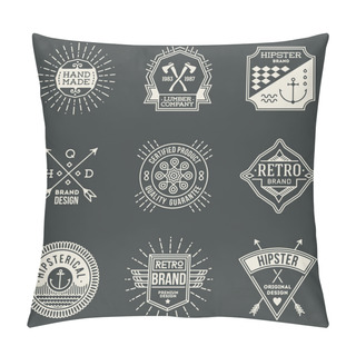 Personality  Retro Logotypes Set Pillow Covers
