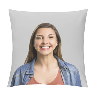 Personality  Happy Woman Smiling Pillow Covers