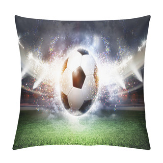Personality  The Imaginary Soccer Stadium And Ball, 3d Rendering Pillow Covers