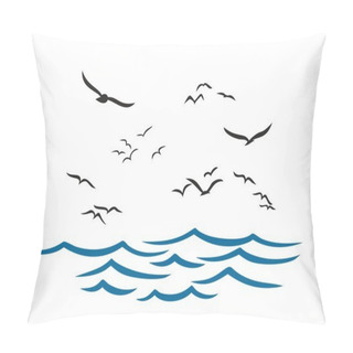 Personality  Sea With Seagulls. Pillow Covers
