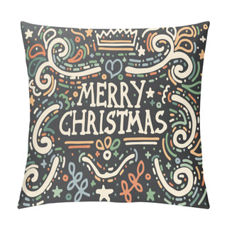Personality  Merry Christmas Lettering.  Pillow Covers