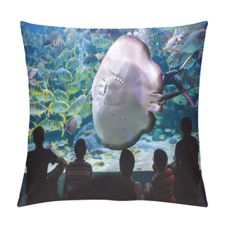 Personality  People Watch For The Sea Life In The Oceanarium Of Kuala Lumpur Pillow Covers