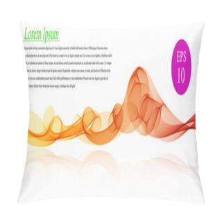 Personality  Spectrum Wave Color. Abstract Wavy Vector Background, Colored Waved Lines For Brochure, Website, Flyer Design. Waves Line With Simple Text Pillow Covers