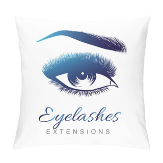Personality  Lady Stylish Eye And Brows With Full Lashes Pillow Covers