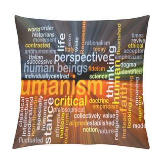 Personality  Humanism Background Concept Glowing Pillow Covers