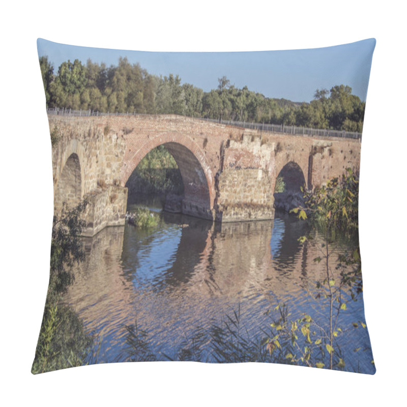 Personality  Roman Bridge Over The Tagus River In Talavera De La Reina, Toledo. Spain Pillow Covers