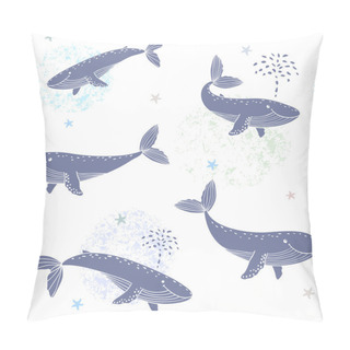 Personality  Whales Seamless Pillow Covers