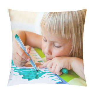 Personality  Little Girl Drawing Pillow Covers