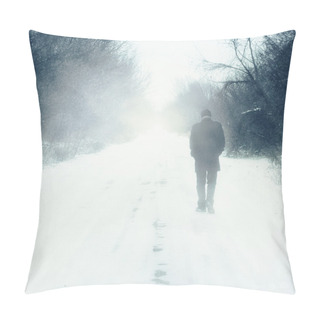 Personality  Man Walks Alone Pillow Covers