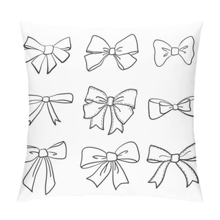 Personality  Hand Drawn Bows Collection, Ribbon, Decoraton. Giftbows Pillow Covers