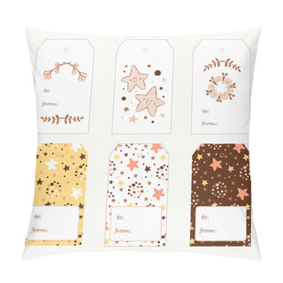 Personality  Hand Drawn Cute Gift Tags Pillow Covers