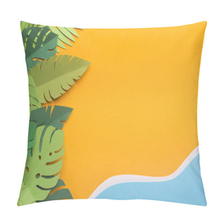 Personality  Summer Background Of Empty Sunny Beach Near The Ocean Pillow Covers