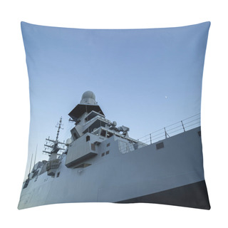 Personality  Military Ship In A Harbour In Italy Pillow Covers