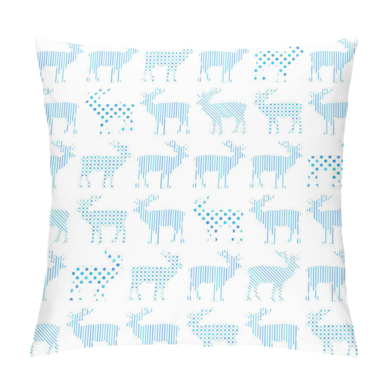 Personality  Deer Christmas holiday vector seamless pattern pillow covers