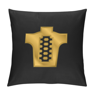 Personality  Backbone Gold Plated Metalic Icon Or Logo Vector Pillow Covers