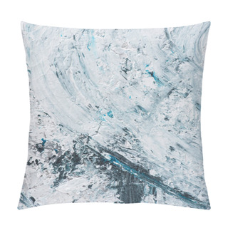 Personality  Art Texture With Light Blue And White Brush Strokes On Oil Painting Pillow Covers