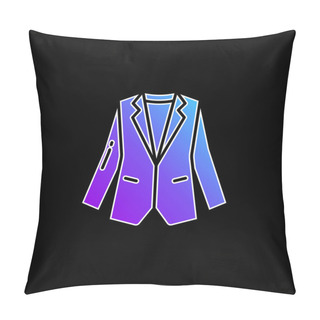 Personality  Blazer Blue Gradient Vector Icon Pillow Covers