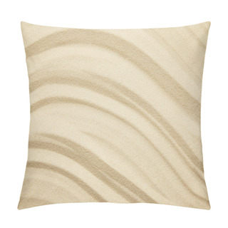 Personality  Textured And Golden Sandy Surface On Beach In Summertime Pillow Covers
