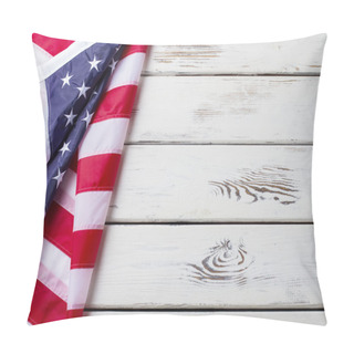 Personality  Crumpled US Flag. Pillow Covers