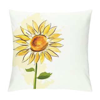 Personality  Sunflower Background Pillow Covers