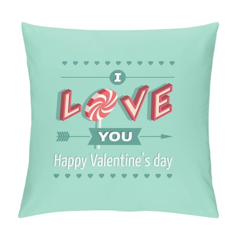Personality  Love, I love you, Valentines day card - Vector illustration. pillow covers