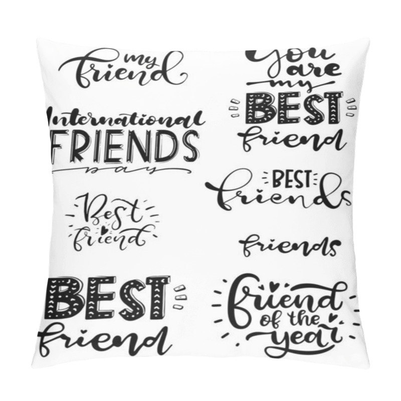 Personality  The inscription is by hand to the day of friends. pillow covers