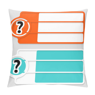 Personality  Colored Boxes For Your Text And Question Mark Pillow Covers
