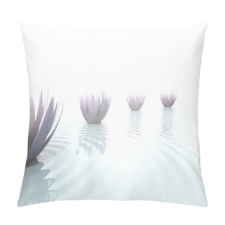 Personality  Zen Lotus Flowers Draw A Path On The Water Pillow Covers