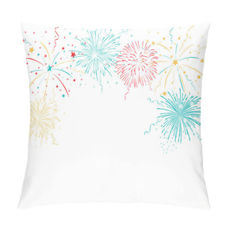 Personality  Colorful Fireworks Background Pillow Covers