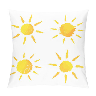 Personality  Suns Painted Pillow Covers
