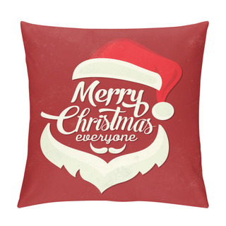 Personality  Christmas Typographic Background Pillow Covers