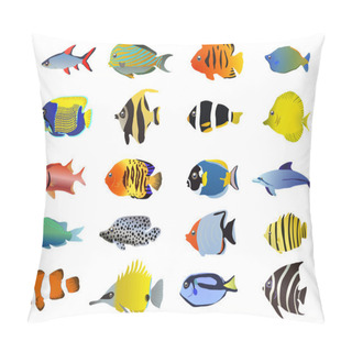 Personality  Set Of Tropical Fishes Pillow Covers
