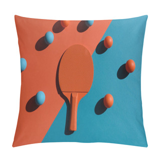 Personality  Ping Pong Racket And Balls Pillow Covers