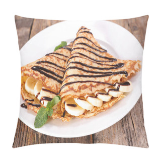 Personality  Crepes With Chocolate And Banana Pillow Covers