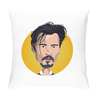 Personality  Portrait Of Johnny Depp Icon Pillow Covers