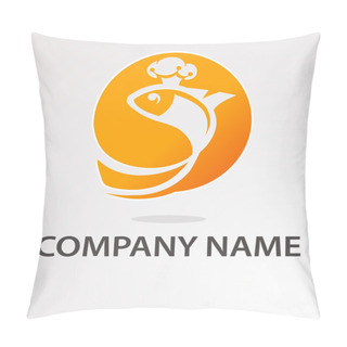 Personality  Logo With Golden Fish Pillow Covers