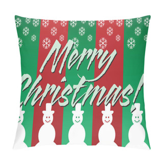 Personality  Merry Christmas With Snowmen Pillow Covers