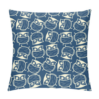 Personality  Cute Seamless Owl Background Pattern For Kids In Vector  Pillow Covers