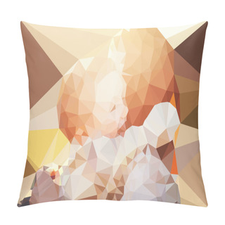 Personality  Mom And Child Portrait Vector Geometric Illustration Pillow Covers