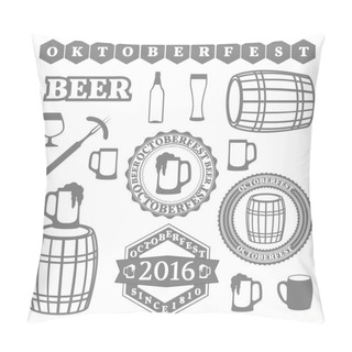 Personality  Oktoberfest Set, Vector Illustration. Pillow Covers