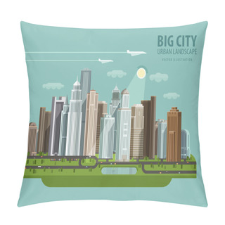 Personality  City, Town, Megapolis Vector Logo Design Template. House, Building Or Modern Megacity Icon. Pillow Covers