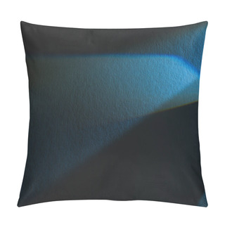 Personality  Light Prism With Beam On Blue And Black Texture Background Pillow Covers