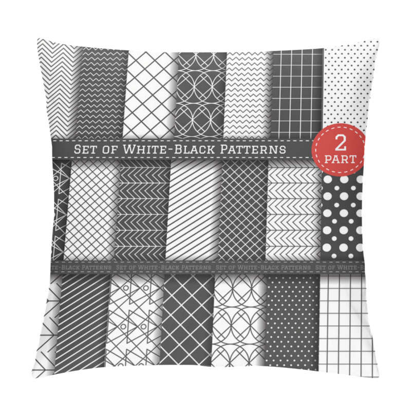 Personality  Big Set of black-white Pattern2 pillow covers